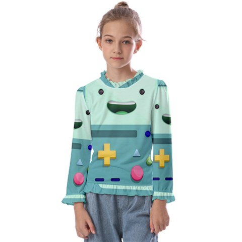 Bmo Adventure Time Kids  Frill Detail T-shirt by Bedest