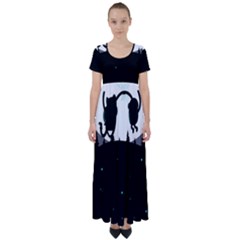 Cartoon  Adventure Time High Waist Short Sleeve Maxi Dress by Bedest