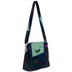 Bmo In Space  Adventure Time Beemo Cute Gameboy Zipper Messenger Bag by Bedest