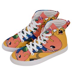 Finn And Jake Adventure Time Bmo Cartoon Women s Hi-top Skate Sneakers by Bedest