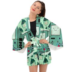 Adventure Time Bmo Long Sleeve Kimono by Bedest