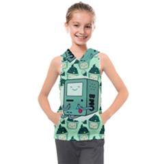 Adventure Time Bmo Kids  Sleeveless Hoodie by Bedest