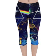 Trippy Kit Rick And Morty Galaxy Pink Floyd Velvet Capri Leggings  by Bedest