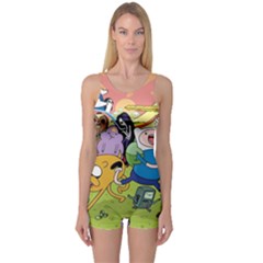 Adventure Time Finn  Jake One Piece Boyleg Swimsuit by Bedest