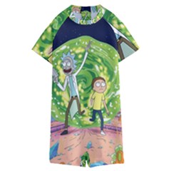 Rick And Morty Adventure Time Cartoon Kids  Boyleg Half Suit Swimwear by Bedest