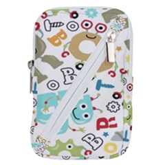 Seamless Pattern Vector With Funny Robots Cartoon Belt Pouch Bag (large) by Hannah976