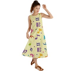 Seamless Pattern Musical Note Doodle Symbol Summer Maxi Dress by Hannah976