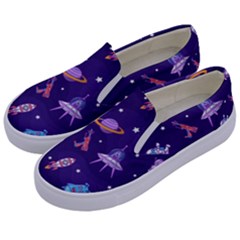 Space Seamless Pattern Kids  Canvas Slip Ons by Hannah976