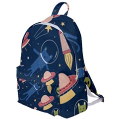 Seamless Pattern With Funny Aliens Cat Galaxy The Plain Backpack by Hannah976