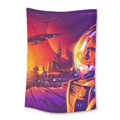 Far Future Human Colonization Small Tapestry by Hannah976