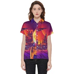 Far Future Human Colonization Short Sleeve Pocket Shirt by Hannah976