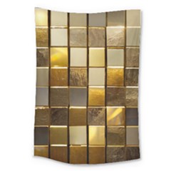 Golden Mosaic Tiles  Large Tapestry by essentialimage