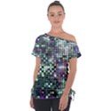 Disco Mosaic Magic Off Shoulder Tie-Up T-Shirt View1