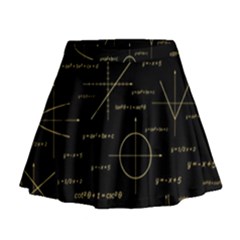 Abstract Math Pattern Mini Flare Skirt by Hannah976