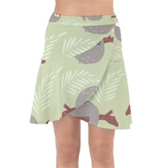 Sloths Pattern Design Wrap Front Skirt by Hannah976