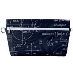 Mathematical Seamless Pattern With Geometric Shapes Formulas Handbag Organizer by Hannah976