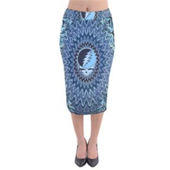 Grateful Dead Butterfly Pattern Velvet Midi Pencil Skirt by Bedest