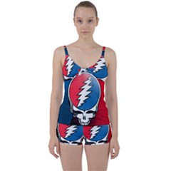 Grateful Dead Big Skull Tie Front Two Piece Tankini by Bedest