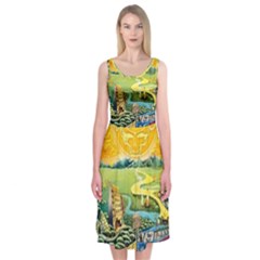 Grateful Dead Golden Road Midi Sleeveless Dress by Bedest