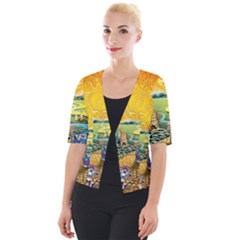 Grateful Dead Golden Road Cropped Button Cardigan by Bedest