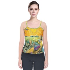 Grateful Dead Golden Road Velvet Spaghetti Strap Top by Bedest