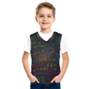 Mathematical Colorful Formulas Drawn By Hand Black Chalkboard Kids  Basketball Tank Top View1