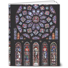 Photos Chartres Rosette Cathedral 8  X 10  Softcover Notebook by Bedest