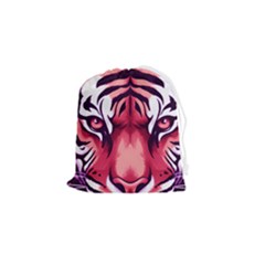 Tiger Design Drawstring Pouch (small) by TShirt44