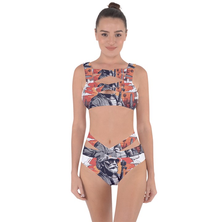 ai generator t hirt design Bandaged Up Bikini Set 