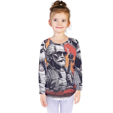 Ai Generator T Hirt Design Kids  Long Sleeve T-shirt by Shahriya