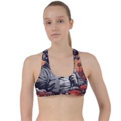 Ai Generator T Hirt Design Criss Cross Racerback Sports Bra by Shahriya