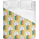 Smile Cloud Rainbow Pattern Yellow Duvet Cover (California King Size) View1