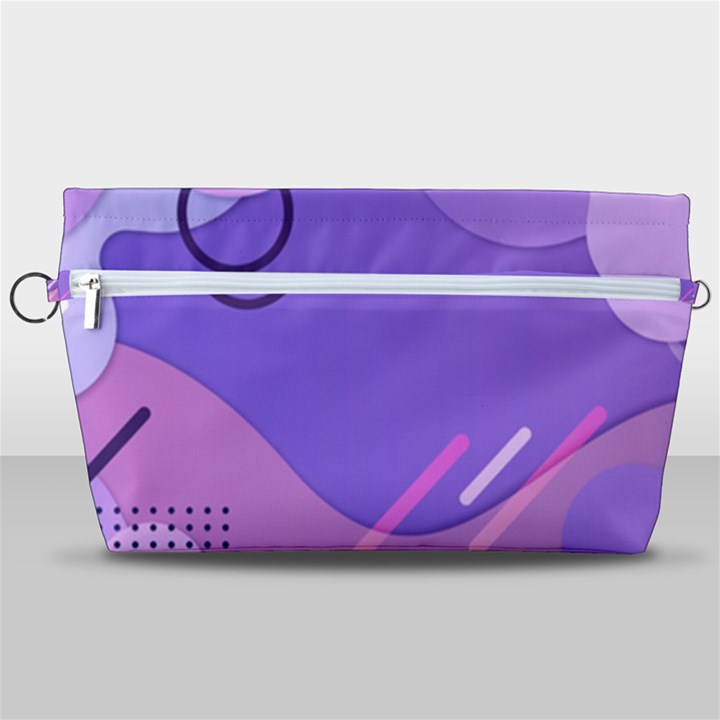 Hand Drawn Abstract Organic Shapes Background Handbag Organizer