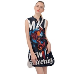 Make Devil Discovery  Sleeveless Shirt Dress by Saikumar