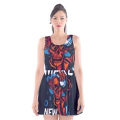 Make Devil Discovery  Scoop Neck Skater Dress by Saikumar