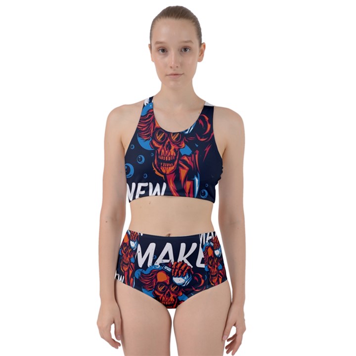 Make devil discovery  Racer Back Bikini Set