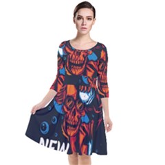 Make Devil Discovery  Quarter Sleeve Waist Band Dress by Saikumar