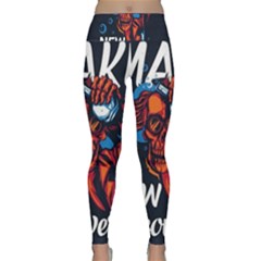 Make Devil Discovery  Lightweight Velour Classic Yoga Leggings by Saikumar