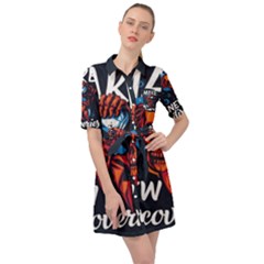 Make Devil Discovery  Belted Shirt Dress by Saikumar