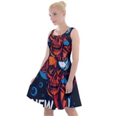 Make Devil Discovery  Knee Length Skater Dress by Saikumar