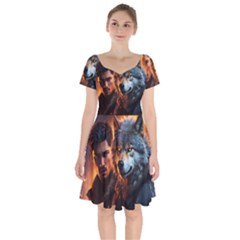 Be Dare For Everything Short Sleeve Bardot Dress by Saikumar