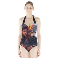 Be Fearless Halter Swimsuit by Saikumar