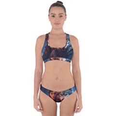 Be Fearless Cross Back Hipster Bikini Set by Saikumar