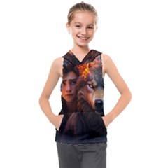 Be Fearless Kids  Sleeveless Hoodie by Saikumar