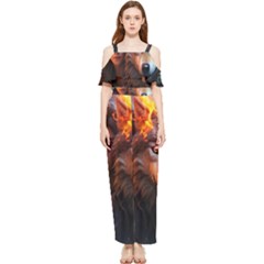 Be Fearless Draped Sleeveless Chiffon Jumpsuit by Saikumar