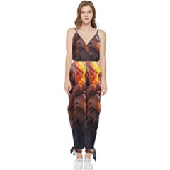 Be Fearless Sleeveless Tie Ankle Chiffon Jumpsuit by Saikumar