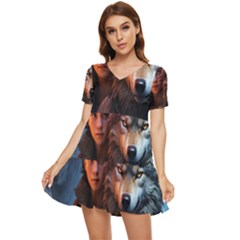 Be Fearless Tiered Short Sleeve Babydoll Dress by Saikumar