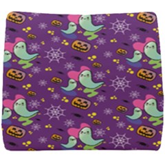 Pumpkin Ghost Skeleton Pattern Seat Cushion by Jatiart