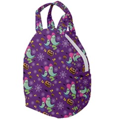 Pumpkin Ghost Skeleton Pattern Travel Backpack by Jatiart