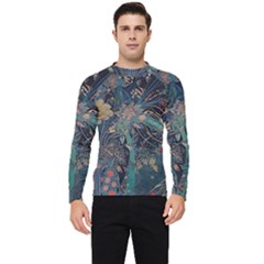 Vintage World Map Men s Long Sleeve Rash Guard by Jatiart